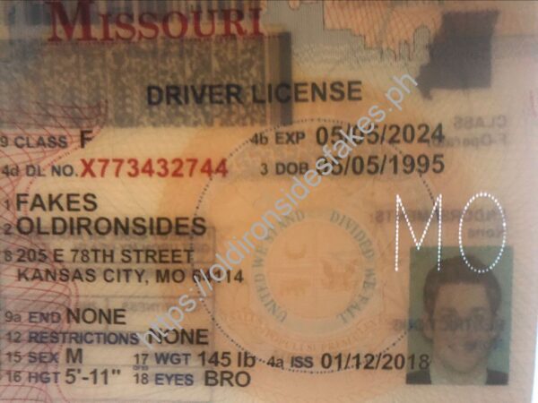 Missouri Driver License (Old MO U21) | oldironsidesfakes - Image 4