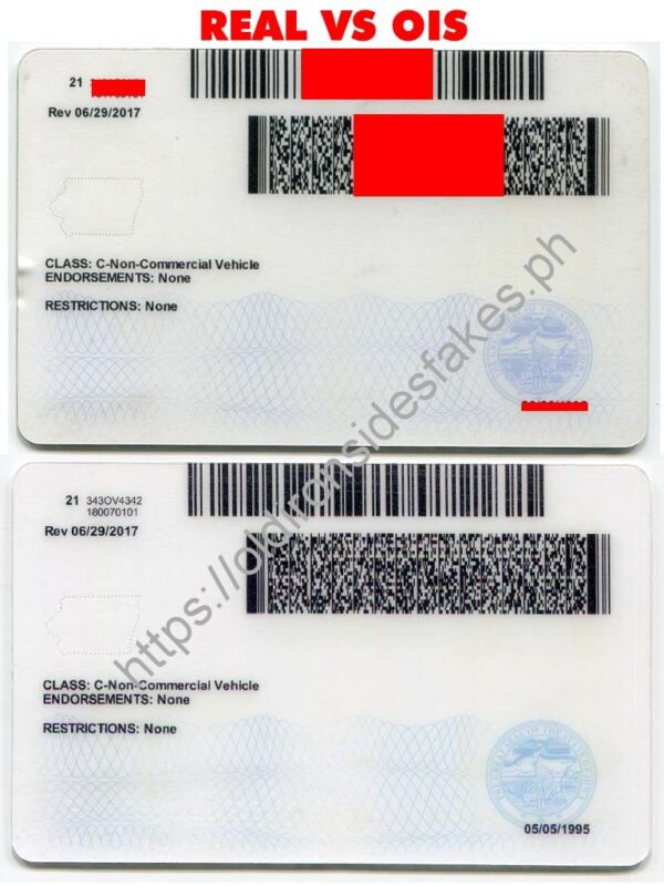 Iowa Driver License (IA) | old ironside fake - Image 5