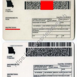Missouri Driver License (Old MO U21) | oldironsidesfakes