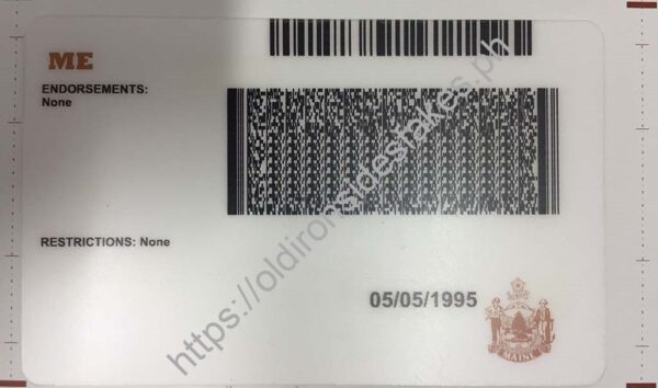 Maine Driver License (Old ME) | OldIronsidesFakes PH - Image 2
