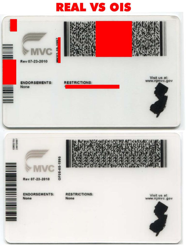 New Jersey Driver License (NJ) | old ironside fake - Image 4
