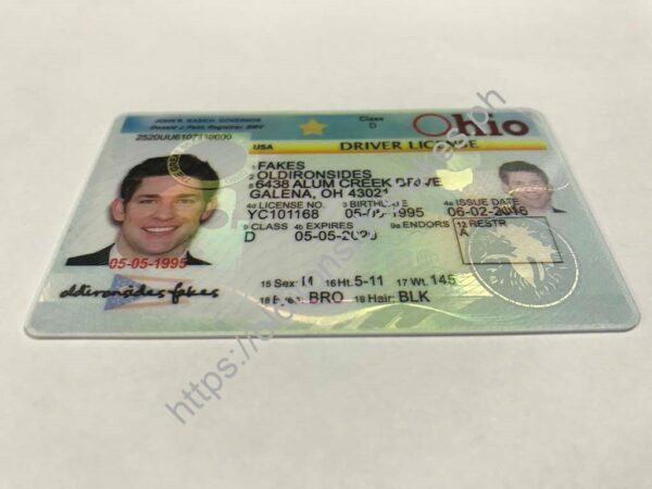 Ohio Driver License(Old OH) | old ironside fake - Image 3